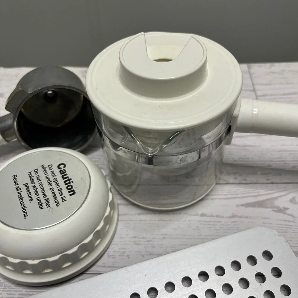Krups Espresso Mini Replacement‎ Parts Carafe Portafilter Basket Cap White